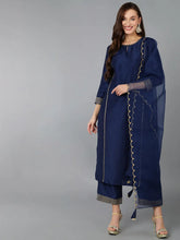 Women Silk Blend Embroidered Solid Kurta-PKSKD1704